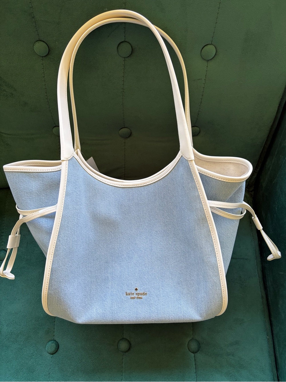 Kate Spade Medium Stash Denim Carry All Bag - Picture 3 of 16